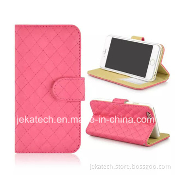 Rhombus Pattern Leather Case for iPhone 6